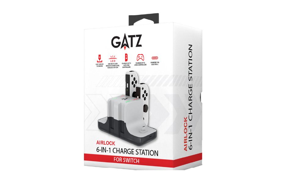 GATZ Airlock 6 in 1 Charge Station for Nintendo Switch