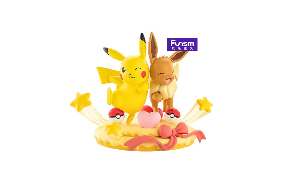 TOY Pokemon Prime Figure Eevee & Pikachu Party