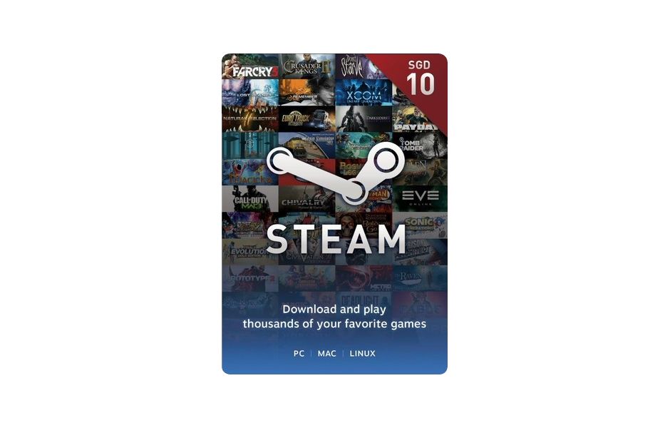SGD 10 Steam Gift Card (Physical)