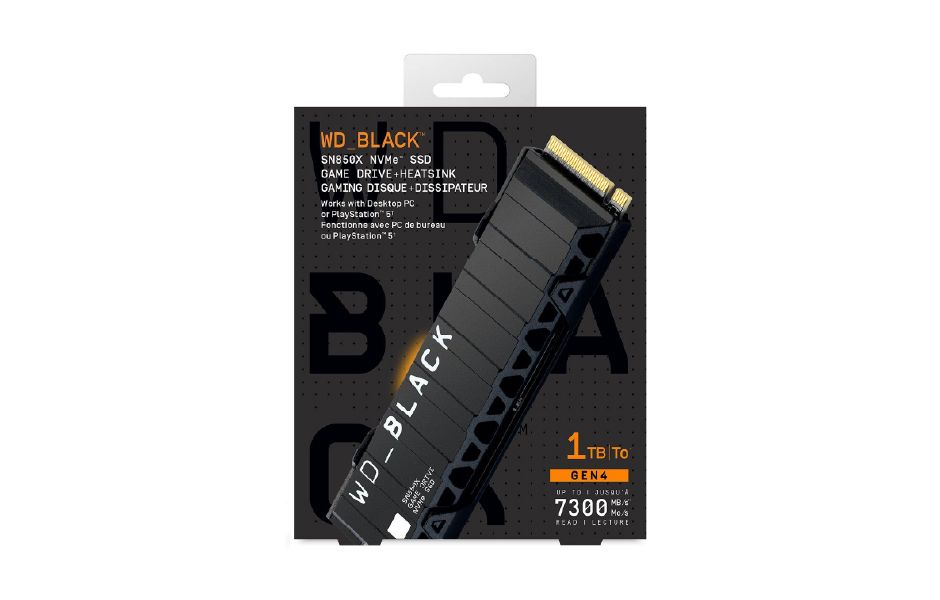 WD BLACK SN850X NVMe SSD - 1TB With Heatsink