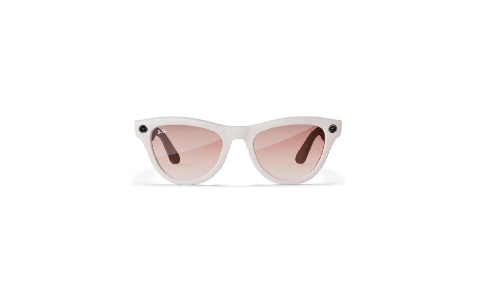 Meta Ray-Ban Skyler (Std) Smart Glasses - Shiny Chalky Gray (Gradient Cinnamon Pink)