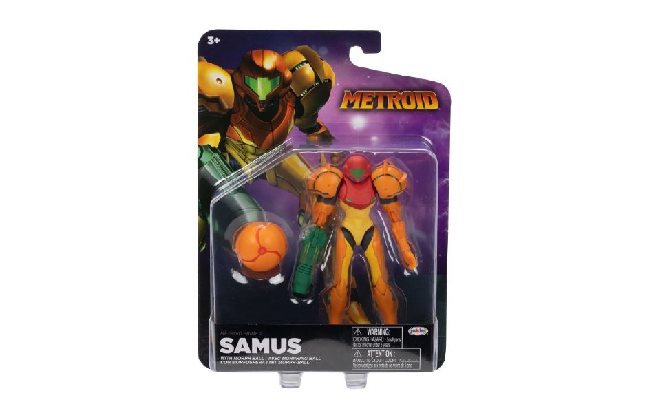 JAKKS Nintendo 4" Figures Wave 4 Asst - Samus 4 inch Action Figure with Morph Ball