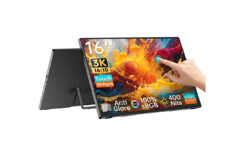 Intehill 3K Portable Monitor 16 inch Touch Screen 60HZ Monitor (U16ZT)