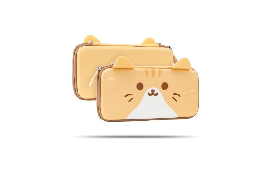 GeekShare Cat Ears Carrying Case for Switch & Switch OLED - Yellow
