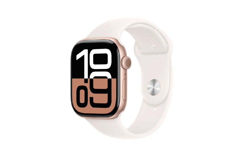 Apple Watch Series 10 GPS 46mm Rose Gold Aluminium Case with Light Blush Sport Band M/L GPS