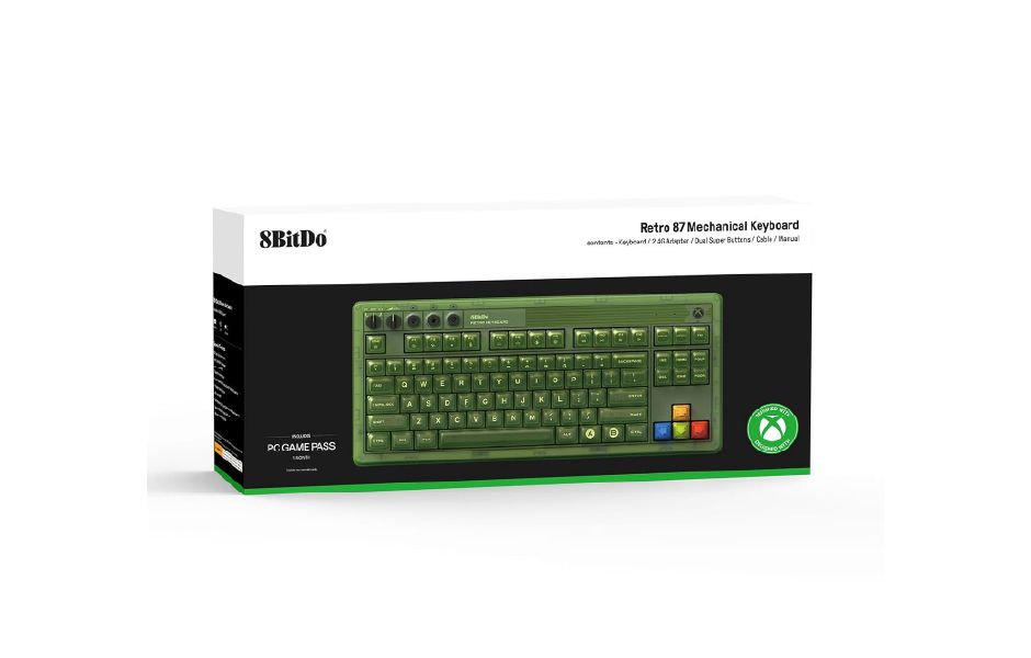 8BitDo Retro 87 Mechanical Keyboard - XBOX Edition (PC/Mac)