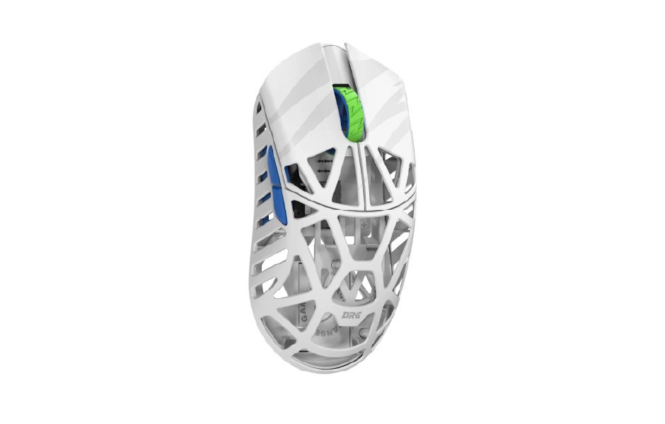 WL DRG Beast Mini Magnesium Gaming Mouse - Side Slits - White (OMRON Opticals)