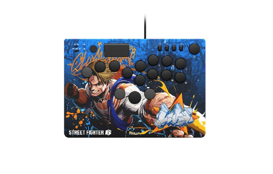 HORI Street Fighter 6 NOLVA Mechanical All-Button Arcade Controller for [PS5 / Windows]- LUKE