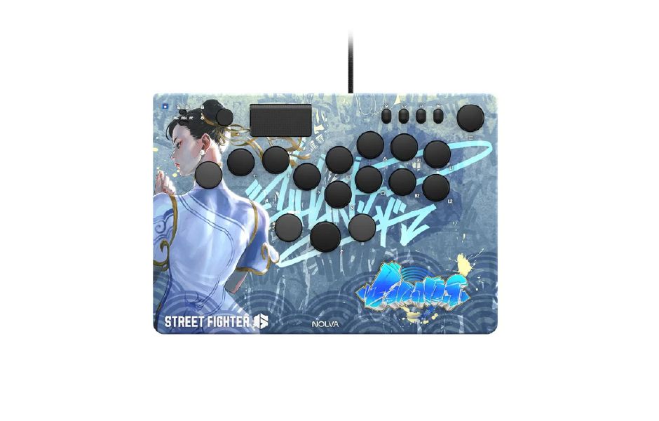 HORI Street Fighter 6 NOLVA Mechanical All-Button Arcade Controller for [PS5 / Windows]- CHUN-Li