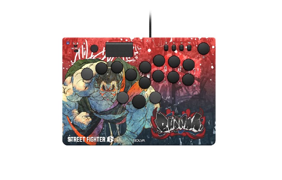 HORI Street Fighter 6 NOLVA Mechanical All-Button Arcade Controller for [PS5 / Windows]- E.HONDA