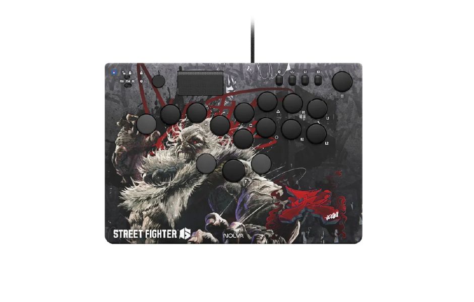 HORI Street Fighter 6 NOLVA Mechanical All-Button Arcade Controller for [PS5 / Windows]- GOUKI