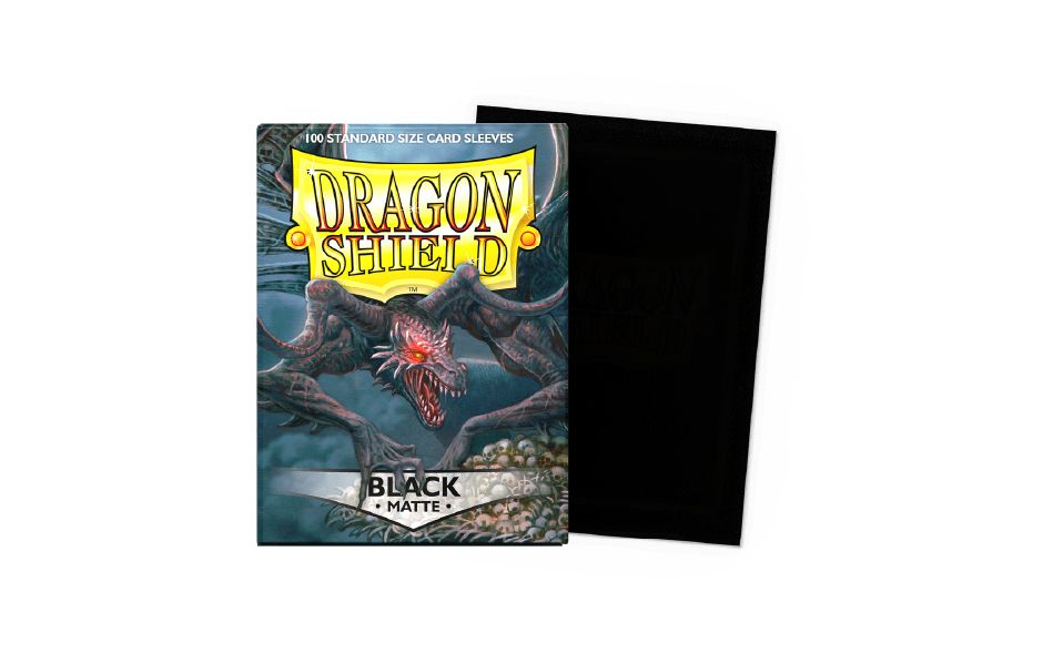 Dragon Shield 100 - Standard Deck Protector Sleeves - Matte Black - AT-11002