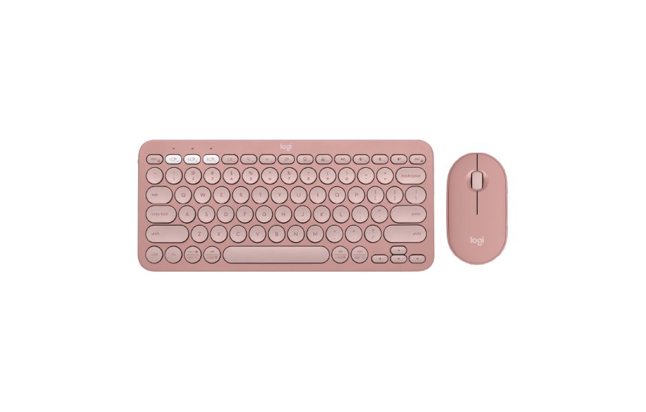 Logitech Pebble 2 Bluetooth Keyboard Combo - Tonal Rose